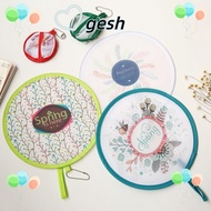 GESH1 Pocket Fan, Mini Gift Cartoon Small Fan, Portable Foldable PET Pocket Cloth Fan
