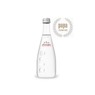 Evian Natural Still Mineral Water - France (Glass Bottle) 330ml x 20 Bottles x 1 Carton