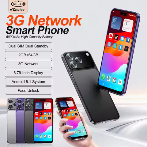 SERVO A17 PRO 3G Cellular Smartphone Android OS 6.79" Large Display 2GB+64GB 5000mAh Fingerprint Unl