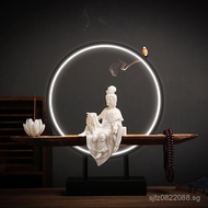 Aromatherapy Burner Backflow Incense Burner Zen Lamp Circle Buddha Statue Creative Ornament Decorati