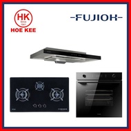 Fujioh FH-GS6530 SVGL Glass Hob / FH-GS6530 SVSS Stainless Steel Hob + Fujioh Slimline Hood FR-MS1990R + Fujioh Built-In Oven FV-EL-61-GL