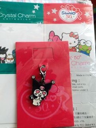 Sanrio 50th Crystal Charm collection 可羅米Kuromi  吊飾 小扣 (包平郵)