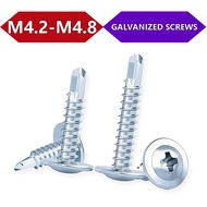 Galvanized Large Pan Head Phillips Self-Drilling Screws M4.2/M4.8 【BY-XMB】