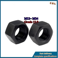 Hex Nut Black Grade 12  Nut / Hex Nut |Hexagon Nut / Hex Nut - M2 M2.5M3 M4 M5 M6 M8 M10 M12~ M24 【Z