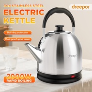 Dreepor Stainless Steel Electric Kettle Hot kettle Water Kettle