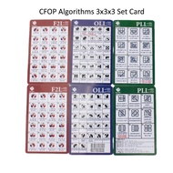 CubeTwist CFOP Algorithms Card F2L OLL PLL 3x3x3 Set Card Cube
