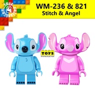 WM236 WM821 Lilo and Stitch Angel Minifigures Compatible Building Blocks