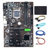 BTC-B250 Mining Motherboard Support 12 GPU LGA1151 DDR4 with SSD 120G+SATA Cable for Miner Rig