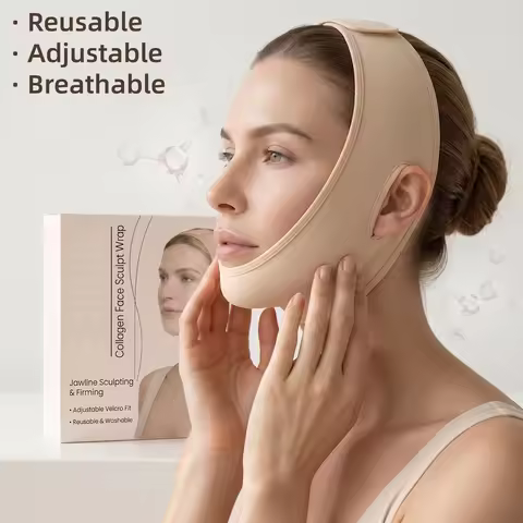 Adjustable Face Slimming Bandage Firm Jawline Remove Double Chin Breathable Reusable Vline Face Jawl