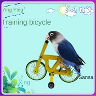 YANY ท็อปโต๊ะ อุปกรณ์การฝึกอบรม สีเหลืองทาเล็บ โลหะสำหรับตกแต่ง การฝึกอบรมนก ของใหม่ มินิมินิ ของเล่นจักรยานของเล่น นกแก้วนกแก้วนกแก้ว