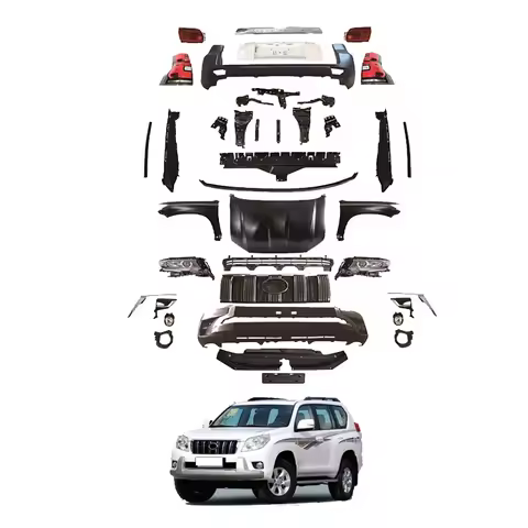 2010-2017 Upgrade to 2018 Facelift Bodykit Rear Front Bumper Grille Head Light Body Kit for Toyota P