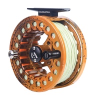 M MAXIMUMCATCH Maxcatch ECO Large Arbor Fly Fishing Reel (3/4wt 5/6wt 7/8wt) and Pre-Loaded Fly Reel