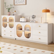 W-8&amp; Cream Style Sideboard Cabinet French Simplicity Cupboard Cupboard Tea Cabinet Household Living Room Storage Cabinet