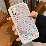 OPPO A52 OPPO A72 OPPO A92 Case Casing Love Text Pattern Silicone Protective Cesing Jingmian Mobile 