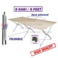 25mm Pasar Malam Kaki Meja Lipat/ Night Market Foldable Table Rack With Plywood Market Stand/ Kenduri/Kanopi/Canopy