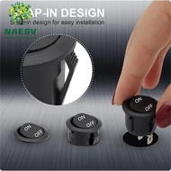 NAESV Toggle Switch, 2 Pin 12 Volt DC Round Rocker Switch, with Wires 2nd Gear, 2nd Foot Black ON-OF