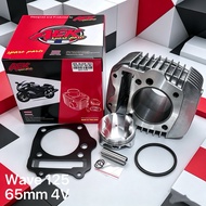 AEK CYLINDER BLOCK SET WAVE 125 / XRM 125 4 VALVE 65MM 68MM