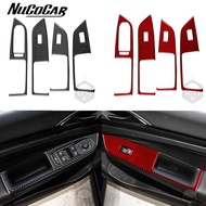 For Volkswagen Golf 8 GTI MK8 2021-2023 Carbon Fiber Window lift control panel Cover Car Interior Ac