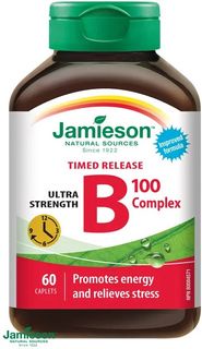 Jamieson 特強長效天然維他命 B族  B100 緩釋片 60粒  064642021700