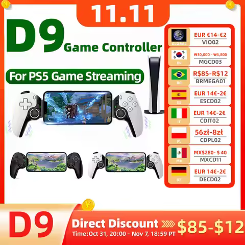 D9 Phone Game Controller Portal PS5 Console Gamepad Cellphone PS5 Game Streaming For PS3 PS4 PC Win1