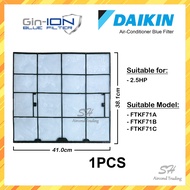 [1pcs] Daikin Aircond Filter (Inverter) Gin-ion Blue Filter 1.0hp 1.5hp 2.0hp 2.5hp FTKF25A/B/C FTKF