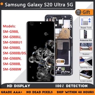 6.9"AMOLED Display For Samsung Galaxy S20 Ultra 5G LCD SM-G988B G988U G988W G988N Touch Screen Assem