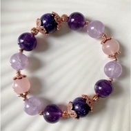 Violet Bracelet (Charoite, Amethyst, Lavender Amethyst, Madagascar Rose Quartz)