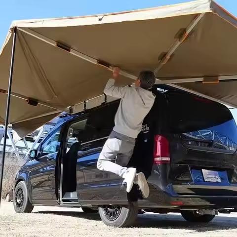 HoYa 2023 New Style Portable Car Side Darche 270 Degree 4x4 Awning Free Standing Automatic Tent for 