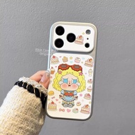 Cute Crying Pastry Silver  Phone Case For Vivo Y05 Y04 Y03T Y02S Y02T Y02A Y77 Y75 Y72 Y58 Y56 Y95 Y