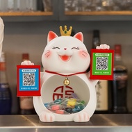 Lucky Cat Fortune Cat Cafe Retail Store Paynow Code Display Decoration