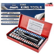 EURO KING TOOLS ชุดเครื่องมือ ประแจ ชุดบล็อก 40 ชิ้น ขนาด 1/4 socket set