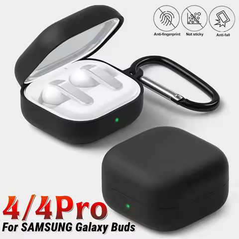 For Samsung Galaxy Buds 4 Pro 4Pro Soft Silicone Case Shell with Hook Shockproof Protective Earphone