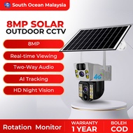 South Ocean V380 Solar 8MP CCTV Dual Lens 4G Sim Card Solar Battery Outdoor Waterproof Wireless