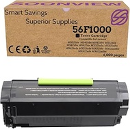 56F1000 Black Toner Cartridge Compatible with Lexmark 56F1000 56F1H00 Toner Cartridges for MS621 MS5