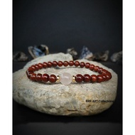 RRR Tasbih Bracelet 33 Kokka ORIGINAL Bead Rose pink Quart stone premium kaukah bracelet fukaha koka