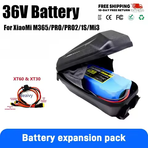 36V 12Ah Parallel Battery Pack for Xiaomi M365/PRO/PRO2/1S/Mi3, Extra Expansion Battery with Bag, ES