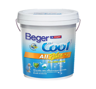 Beger คูลออลพลัส สีน้ำทาภายนอกและภายใน สีขาว เบส A  ชนิดด้านและกึ่งเงา (ขนาด 9 ลิตร) Beger Cool All Plus Semi gloss &amp; Matt สีทาบ้านเย็น สีอะครีลิค
