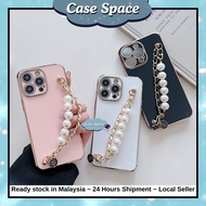 Samsung A32 A33 A34 5G A35 A53 A54 5G A55 A71 leather pearl chain electroplated soft case casing cov