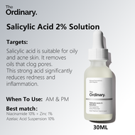The Ordinary AHA 30% + BHA 2% Peeling Solution Exfoliation Acne Remover Shrink Pores 30ml