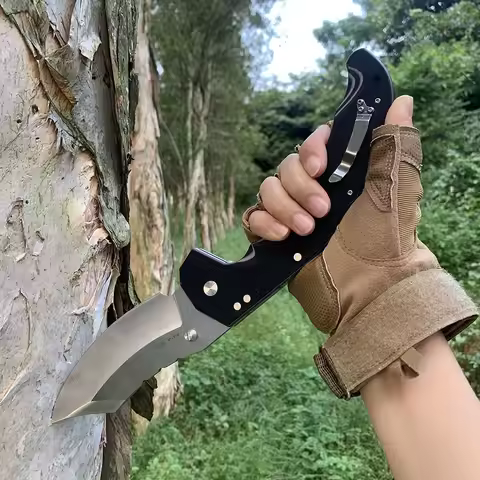 Mayhem Tactical Folding Knife Military Combat Hunting Knife AUS10A Blade Outdoor Portable Camping Su