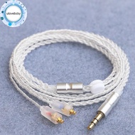 ulovebsby HiFi Earphone Upgrade Cable MMCX 3.5mm 1.2m Silver Plated Core Cable For Sennheiser IE200/
