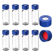 2ML Autosampler Vials Pack Of 100 - HPLC Vials 9-425 Vials with Blue Screw Caps