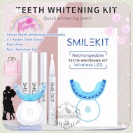 Professional teeth whitening wireless LED light machine SMILEKIT Dental care kit 4 teeth whitening p