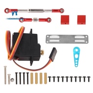 17G Metal Gear Servo and Steering Link Rod Servo Mount Set for  C14 C24 1/16 RC Car Upgrade Parts Ac