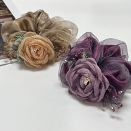 Korea Korea Juan Yarn Hair Ring Coiled Hair Ponytail Head Rope Tie Hair Band-Grade Scrunchy Ring Mot