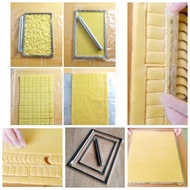 Rolling pin mistar frame dough leveling dry cake cokies size 30x20cm