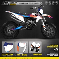 PowerZone Custom Team Graphics Backgrounds Decals Stickers Kit For KTM SX SXF MX 2019-2022 EXC XCW E