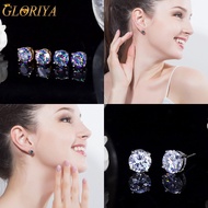 Malaysia Muslim Style Ear Stud Jewels AAA CZ Diamond Crystal Earing Unisex Stud Earrings for Men and