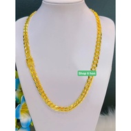 High quality 24 gold plated men's chain necklace (box lock with symbol 24,k)