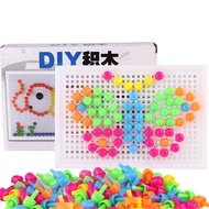 96PCS/lot 3D Puzzles Toys For Children Composite Picture Puzzle Creative Mosaic Mushroom Nail Kit Ed